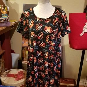 EUC Lularoe Floral Print Small Carly